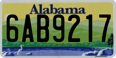 AL license plate 6AB9217