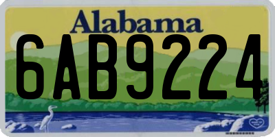 AL license plate 6AB9224