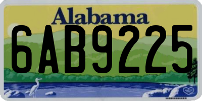 AL license plate 6AB9225