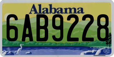 AL license plate 6AB9228