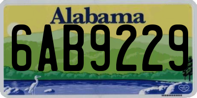 AL license plate 6AB9229