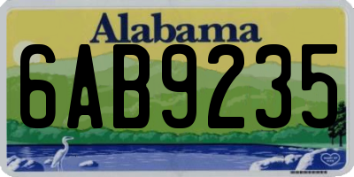 AL license plate 6AB9235