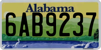 AL license plate 6AB9237