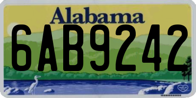 AL license plate 6AB9242