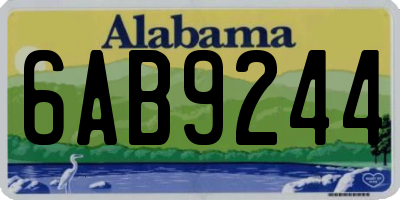 AL license plate 6AB9244