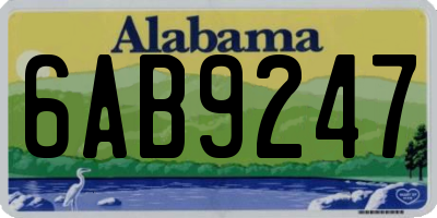 AL license plate 6AB9247