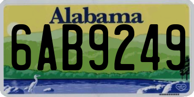AL license plate 6AB9249