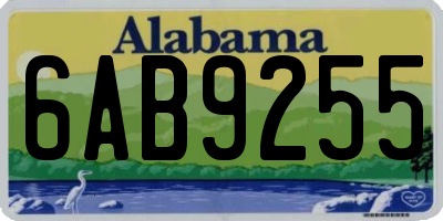 AL license plate 6AB9255
