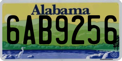 AL license plate 6AB9256