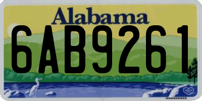 AL license plate 6AB9261