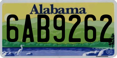 AL license plate 6AB9262