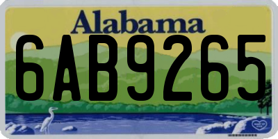 AL license plate 6AB9265