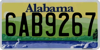 AL license plate 6AB9267