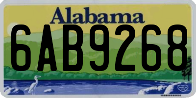 AL license plate 6AB9268
