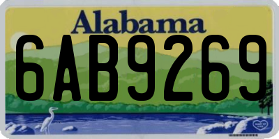 AL license plate 6AB9269