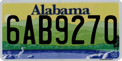 AL license plate 6AB9270
