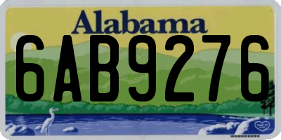 AL license plate 6AB9276