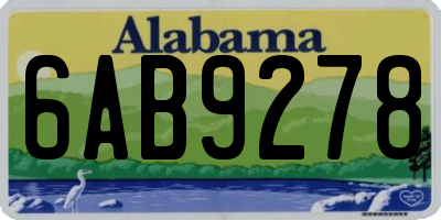 AL license plate 6AB9278