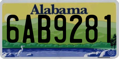AL license plate 6AB9281