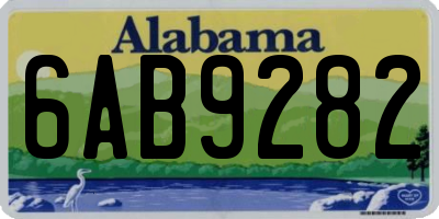 AL license plate 6AB9282