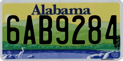 AL license plate 6AB9284