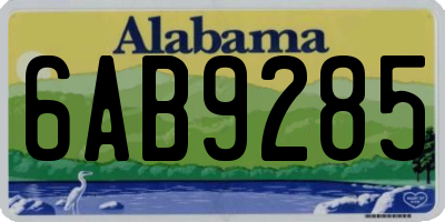 AL license plate 6AB9285
