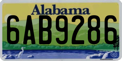 AL license plate 6AB9286