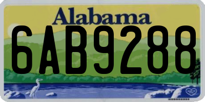 AL license plate 6AB9288