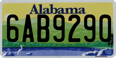 AL license plate 6AB9290