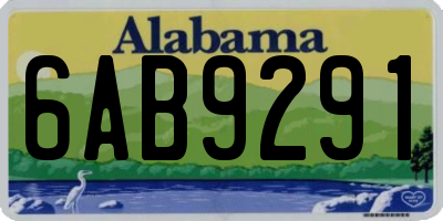 AL license plate 6AB9291