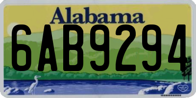 AL license plate 6AB9294