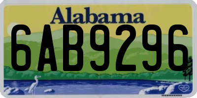 AL license plate 6AB9296