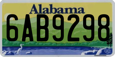 AL license plate 6AB9298