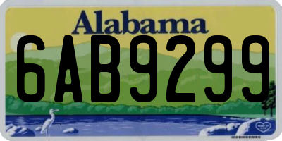 AL license plate 6AB9299