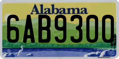 AL license plate 6AB9300