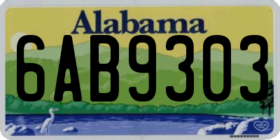 AL license plate 6AB9303