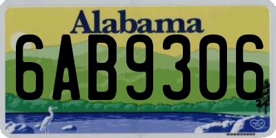 AL license plate 6AB9306