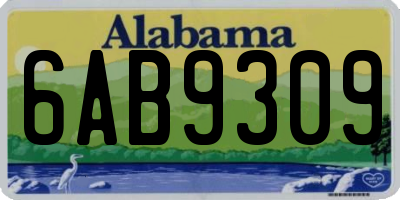 AL license plate 6AB9309