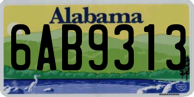 AL license plate 6AB9313