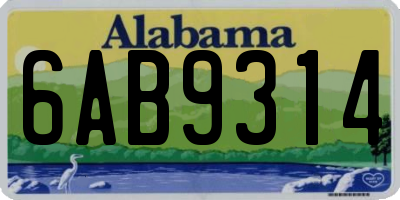 AL license plate 6AB9314