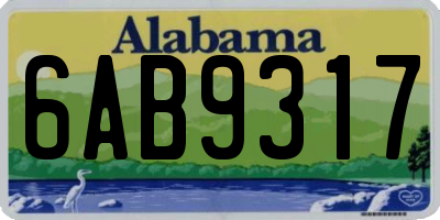 AL license plate 6AB9317