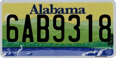 AL license plate 6AB9318