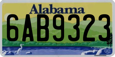 AL license plate 6AB9323