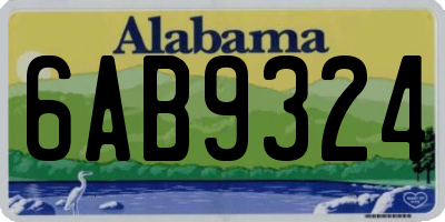 AL license plate 6AB9324