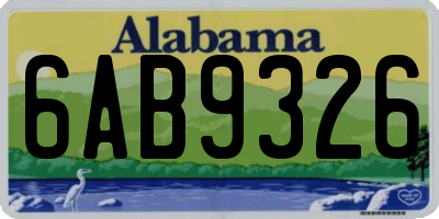 AL license plate 6AB9326