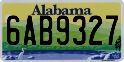AL license plate 6AB9327