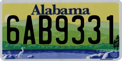 AL license plate 6AB9331