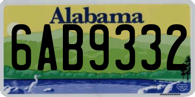 AL license plate 6AB9332