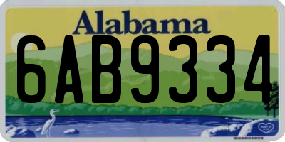 AL license plate 6AB9334