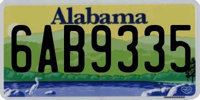 AL license plate 6AB9335